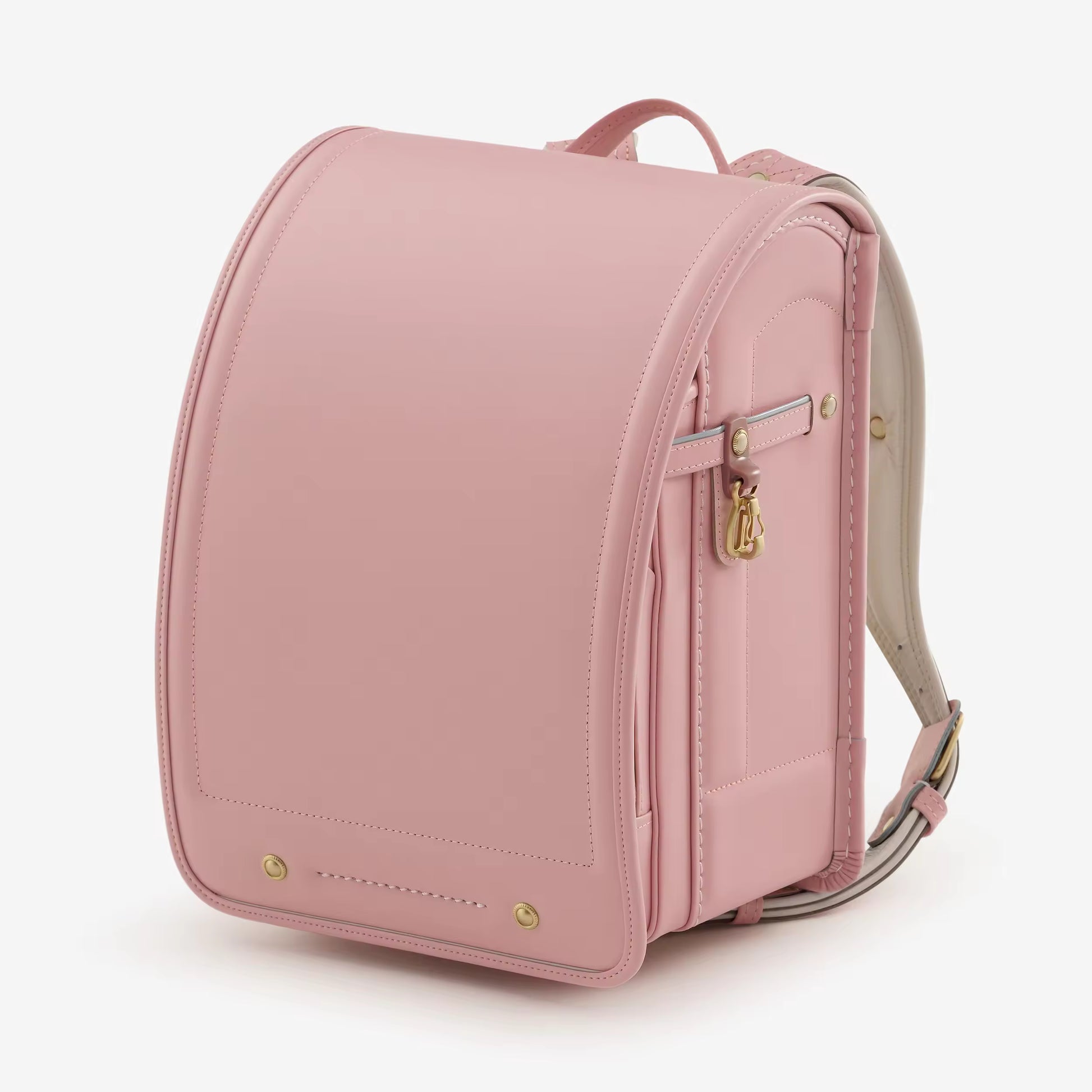 Zen Backpack – Premium Canvas and Leather – Pink – Front View