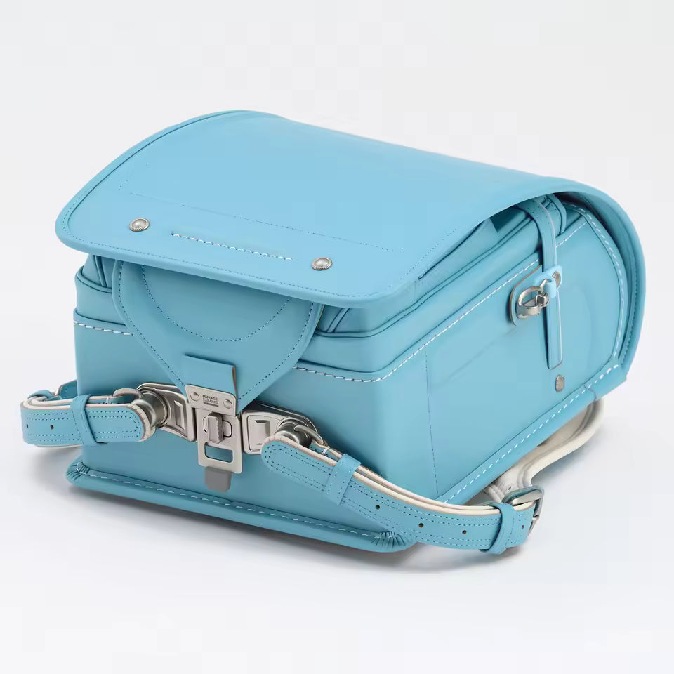 Zen Backpack – Premium Canvas and Leather – Light Blue