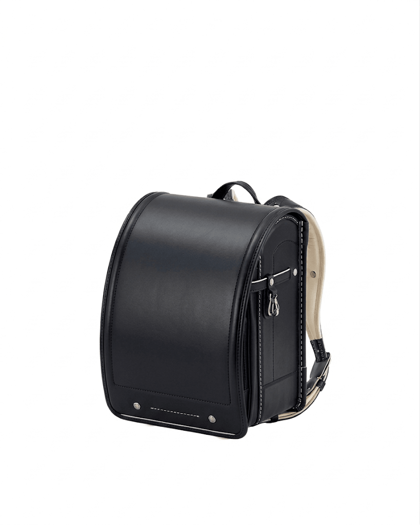 Black backpack on a white background